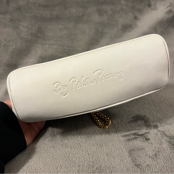 Paloma Picasso White Crossbody Bag w/ Gold Hardware - Picture 5 of 7